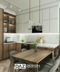 Tủ Bếp Melamine Daz-tl11 Cốt Gỗ Mdf Thái Lan Lõi Xanh