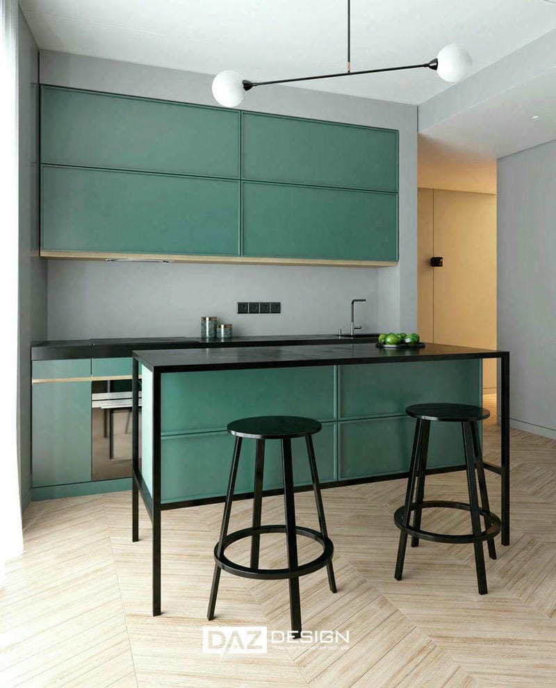 Tủ Bếp Melamine Daz-tl11 Cốt Gỗ Mdf Thái Lan Lõi Xanh