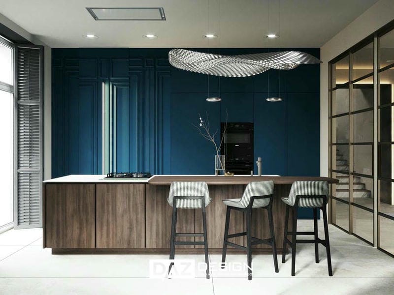 Tủ Bếp Melamine Daz-tl11 Cốt Gỗ Mdf Thái Lan Lõi Xanh