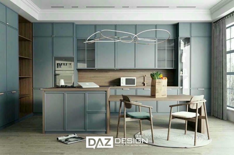 Lắp Đặt Tủ Bếp Nhựa Cánh Phủ Acrylic, Laminate Daz-p07 Thiết Kế I, L, U 4