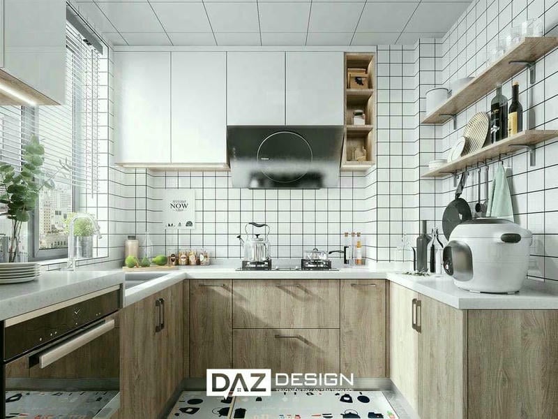 Lắp Đặt Tủ Bếp Nhựa Cánh Phủ Acrylic, Laminate Daz-p07 Thiết Kế I, L, U 7