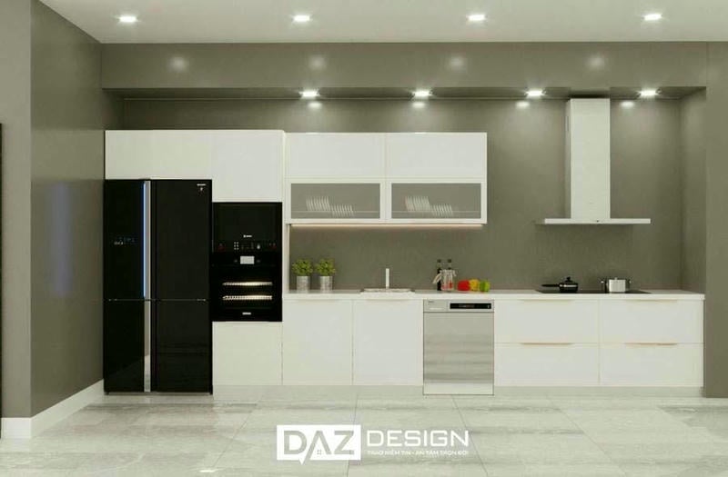 Tủ Bếp Inox Cánh Kính Daz-in02 Thiết Kế I, L, U 5