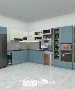 Tủ Bếp Inox Daz-in05 Cánh Kính Thiết Kế I, L, U 4