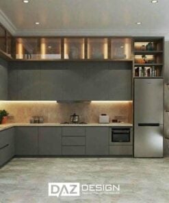 Tủ Bếp Inox Daz-in12 Cánh Kính, Nhựa, Mdf Lõi Xanh