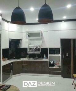 Tủ Bếp Inox Daz-in12 Cánh Kính, Nhựa, Mdf Lõi Xanh