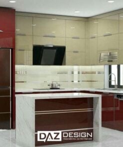 Tủ Bếp Inox Daz-in12 Cánh Kính, Nhựa, Mdf Lõi Xanh