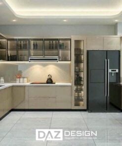 Tủ Bếp Inox Daz-in13 Cánh Kính, Nhựa, Mdf Lõi Xanh