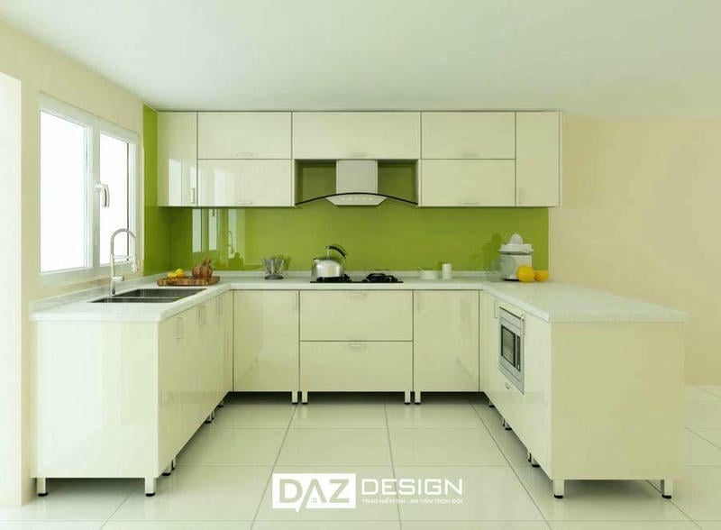 Tủ Bếp Inox Daz-in13 Cánh Kính, Nhựa, Mdf Lõi Xanh