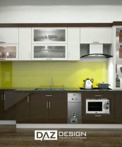 Tủ Bếp Inox Daz-in14 Cánh Kính, Nhựa, Mdf Lõi Xanh