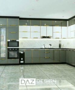 Tủ Bếp Inox Daz-in14 Cánh Kính, Nhựa, Mdf Lõi Xanh