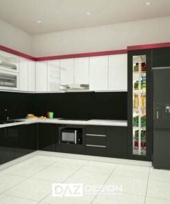 Tủ Bếp Inox Daz-in14 Cánh Kính, Nhựa, Mdf Lõi Xanh