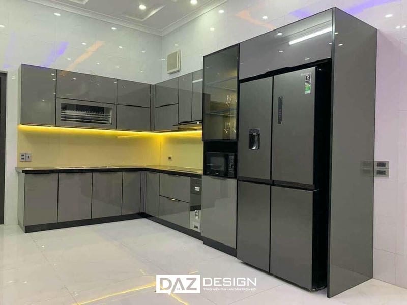 Tủ Bếp Inox Daz-in15 Cánh Kính, Nhựa, Mdf Lõi Xanh 1
