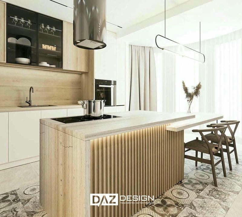 Tủ Bếp Nhựa Daz-p02 Cánh Phủ Acrylic, Laminate 1