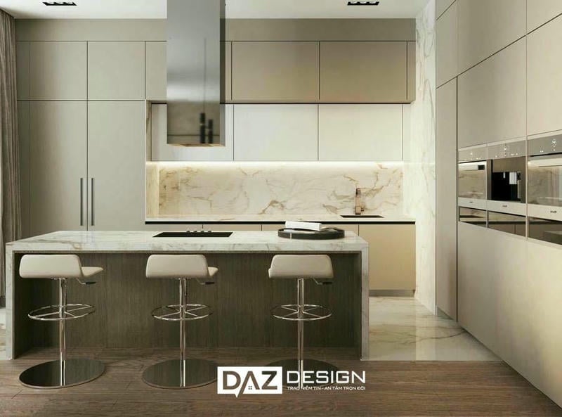 Tủ Bếp Nhựa Daz-p03 Cánh Phủ Acrylic, Laminate 5