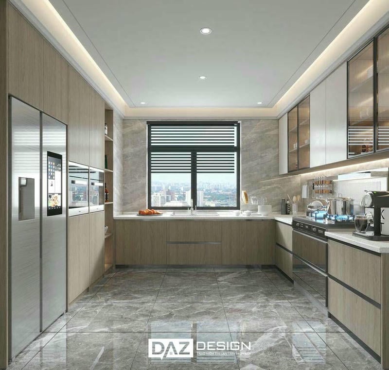 Tủ Bếp Nhựa Daz-p04 Cánh Phủ Acrylic, Laminate 4