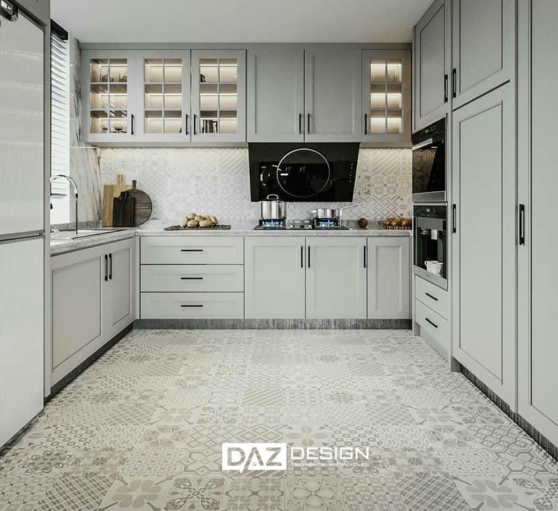 Tủ Bếp Nhựa Daz-p09 Cánh Phủ Acrylic, Laminate 4