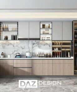 Tủ Bếp Nhựa Daz-p09 Cánh Phủ Acrylic, Laminate 6