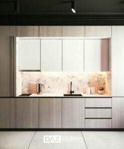 Tủ Bếp Nhựa Daz-p10 Cánh Phủ Acrylic, Laminate 1