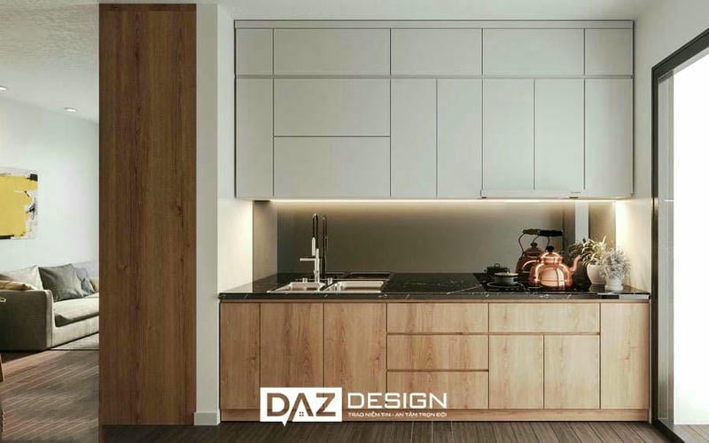 +10 Mẫu Tủ Bếp Laminate Vân Gỗ Được Ưa Chuộng