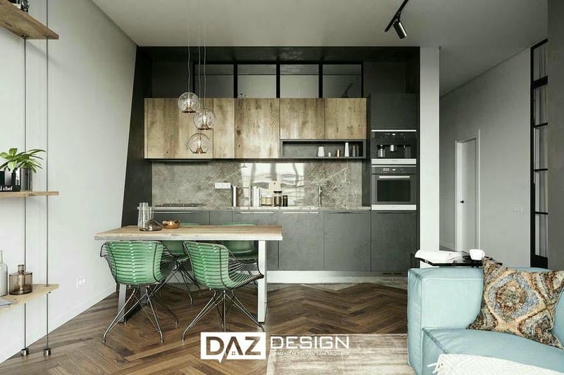 Tủ Bếp Nhựa Daz-p14 Cánh Nhựa, Mdf Lõi Xanh 10