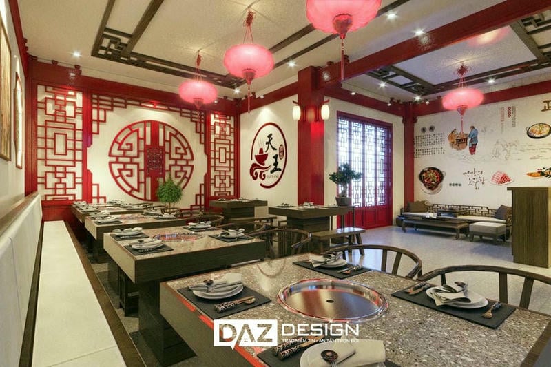 Thi công nội thất quán buffet