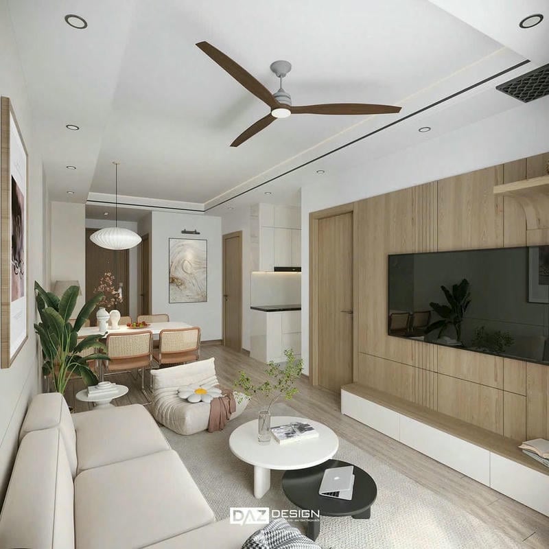Thiết Kế Nội Thất Chung Cư 73m2 2pn Tòa W2 Wisteria