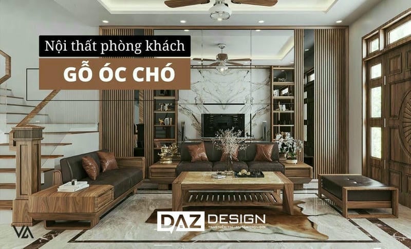 Phong cách hiện đại với nội thất gỗ óc chó
