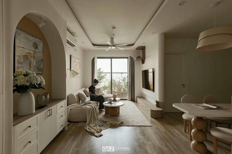 Hoàn Thiện Nội Thất Căn Hộ 100m2 Wabisabi Tại The Wisteria (2)