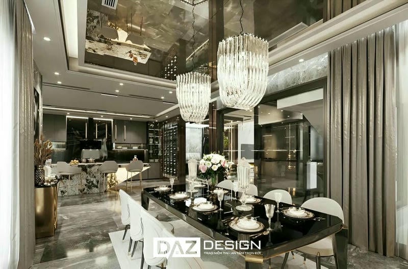 Mẫu nội thất biệt thự Modern Luxury được ưa chuộng hiện nay