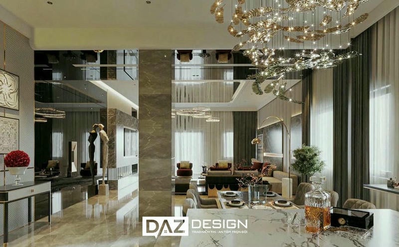 Mẫu nội thất biệt thự Modern Luxury được ưa chuộng hiện nay