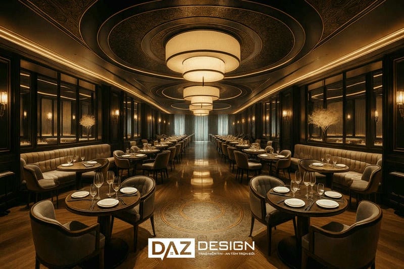 Thiết Kế Nội Thất Nhà Hàng Phong Cách Luxury