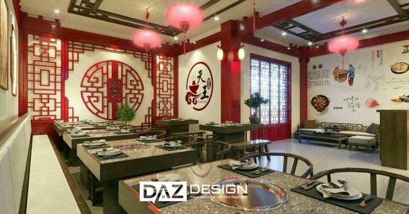 Thiết Kế Nội Thất Nhà Hàng Trung Hoa Cổ Điển Và Ấn Tượng
